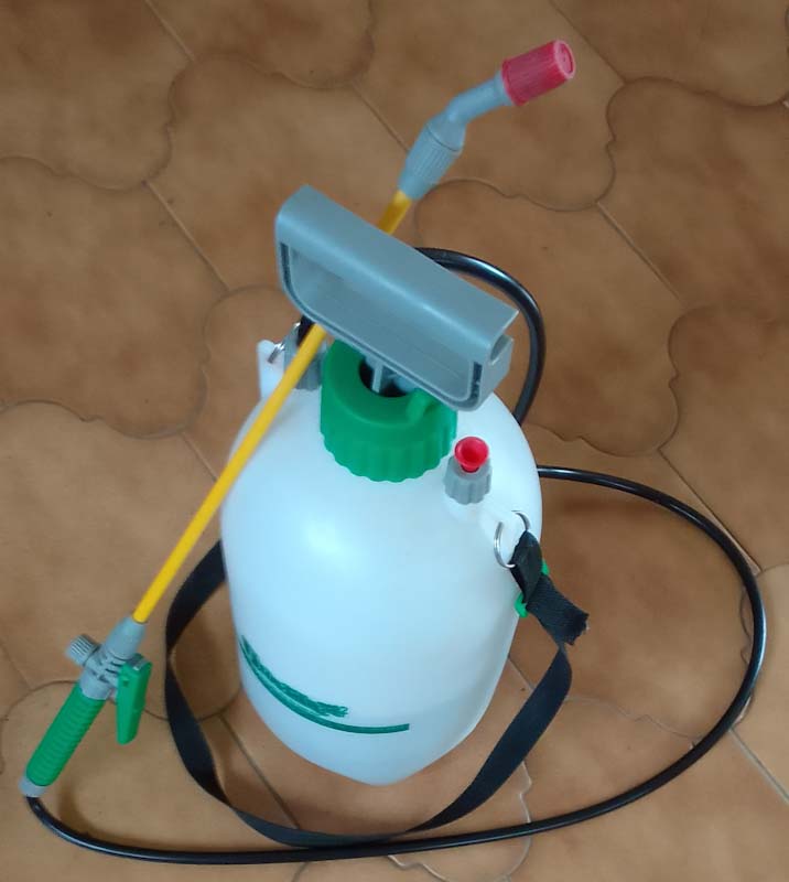 mist daily using an insecticide sprayer